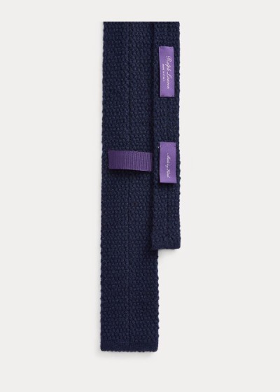 Corbatas Ralph Lauren Hombre Azul Marino - Knit Cashmere - JITLH3619